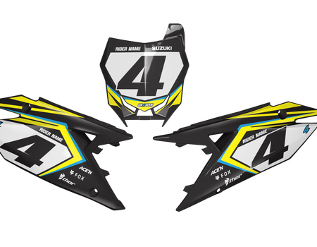 Suzuki Number Background Decals - Whilac