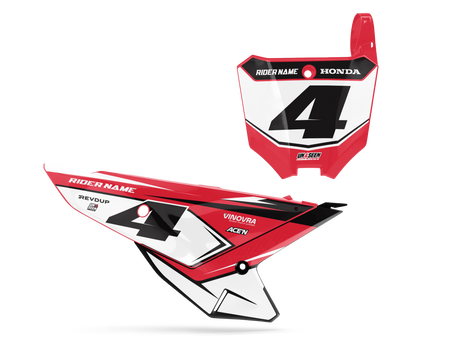 Honda Number Background Decals - Rima