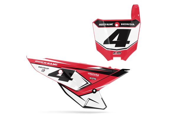 Honda Rima Number Plate Background Decals - CRF CR XR Models | All Years