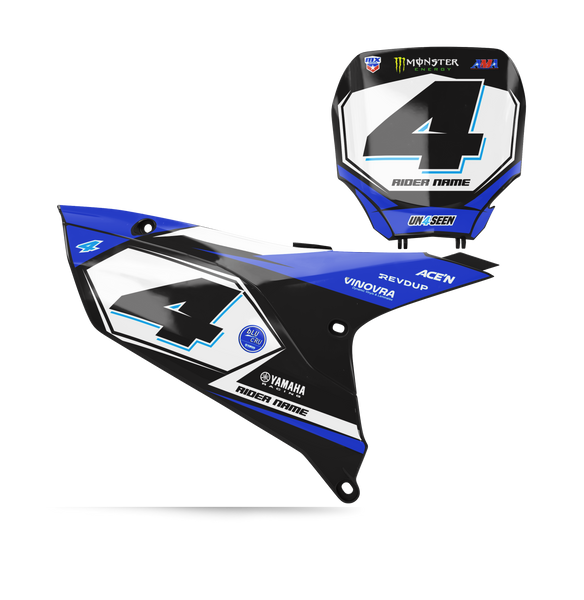 Yamaha Rebun Number Plate Background Decals - YZ YZF WR TTR PW Models | All Years
