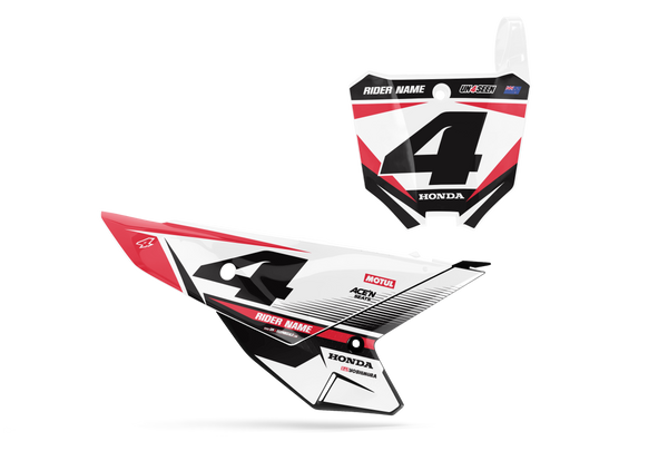 Honda Shelz Number Plate Background Decals - CRF CR XR Models | All Years