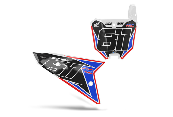 Honda Cole Number Plate Background Decals - CRF CR XR Models | All Years