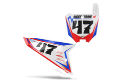 Honda Fasthouse Number Plate Background Decals - CRF CR XR Models | All Years