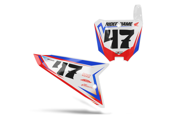 Honda Fasthouse Number Plate Background Decals - CRF CR XR Models | All Years