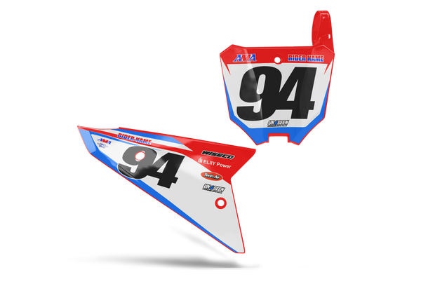 Honda Roxcen Number Plate Background Decals - CRF CR XR Models | All Years