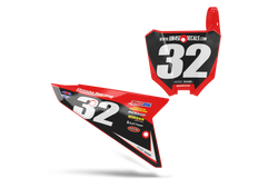 Honda Geico Number Plate Background Decals - CRF CR XR Models | All Years