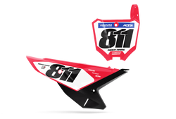 Honda King Number Plate Background Decals - CRF CR XR Models | All Years
