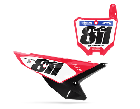Honda King Number Plate Background Decals - CRF CR XR Models | All Years