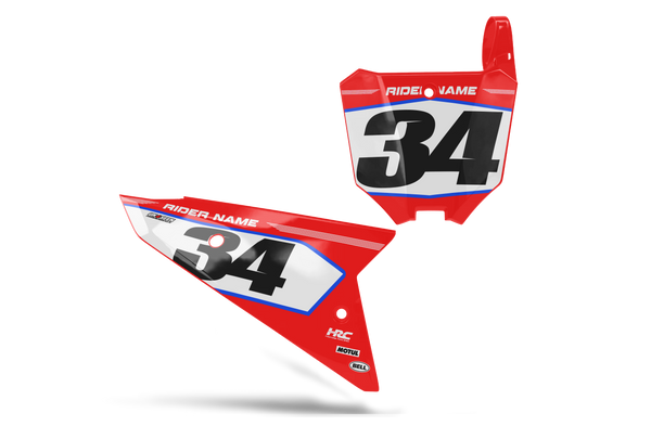 Honda Lui Number Plate Background Decals - CRF CR XR Models | All Years