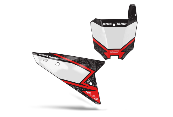 Honda Spice Number Plate Background Decals - CRF CR XR Models | All Years