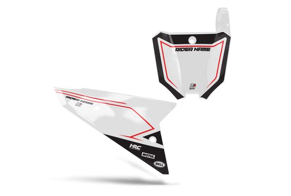 Honda Tidy Number Plate Background Decals - CRF CR XR Models | All Years