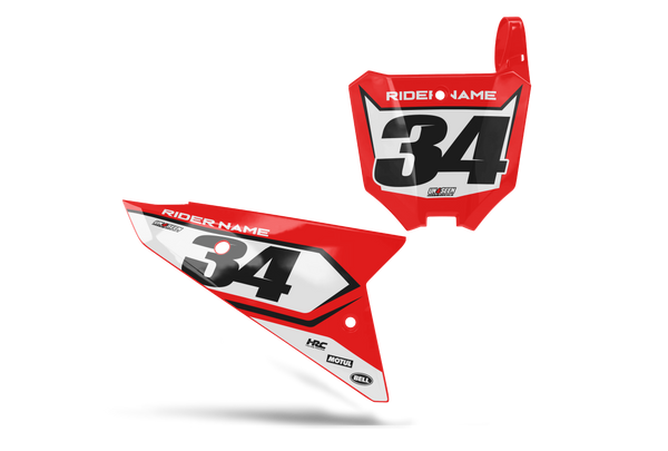 Honda Peaks Number Plate Background Decals - CRF CR XR Models | All Years