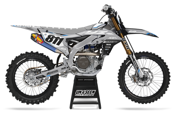 Yamaha Quick Grey Graphic Kit - YZ YZF WR TTR PW Models | All Years