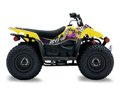 Suzuki LTZ50 ATV Graphics - Revd Up Yellow