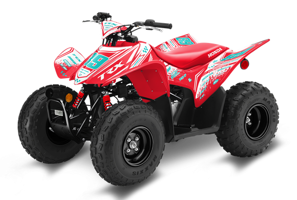 Honda TRX90 ATV Graphics - Jagger Red