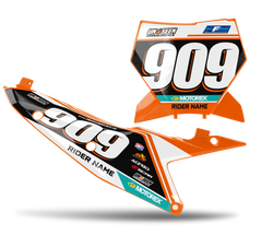KTM FFM Number Plate Background Decals - SX SXF XC XCF EXC EXCF Models | All Years