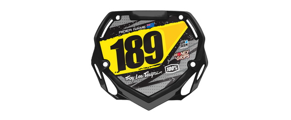 Box BMX Number Plate Graphics - Frekz Yellow