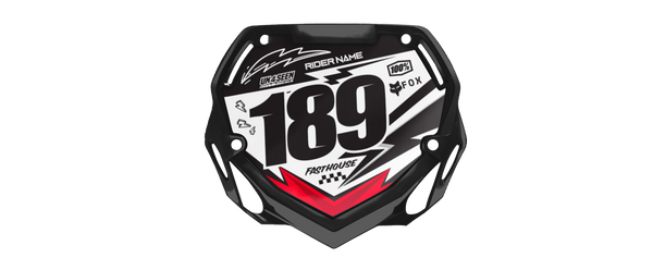 Box BMX Number Plate Graphics - Scribble Red