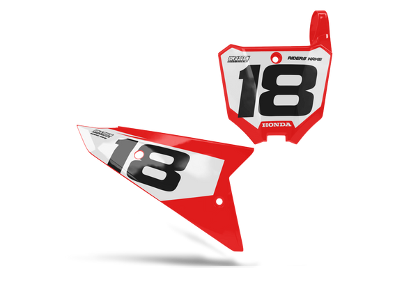 Honda Hulk Number Plate Background Decals - CRF CR XR Models | All Years