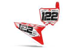 Honda Steam Number Plate Background Decals - CRF CR XR Models | All Years