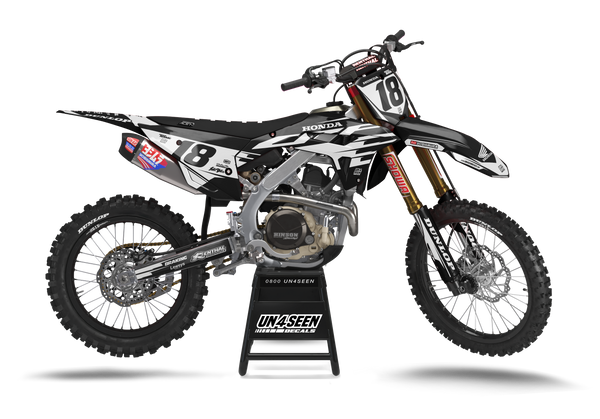 Honda Hartley V2 Black Graphic Kit - CRF CR XR Models | All Years
