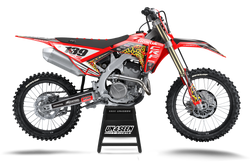 Honda Leopard Red Graphic Kit - CRF CR XR Models | All Years