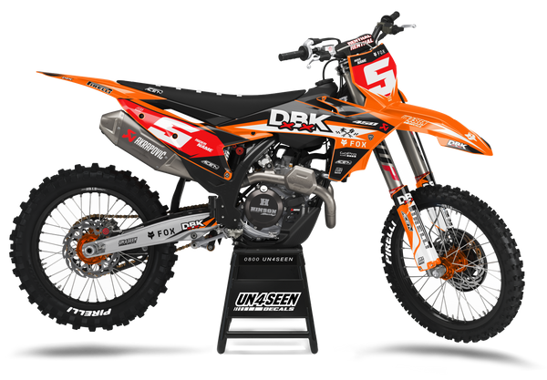 KTM Dbk Orange Graphic Kit - SX SXF XC XCF EXC EXCF Models | All Years