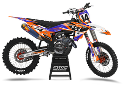 KTM Directional Fusion Blue Graphic Kit - SX SXF XC XCF EXC EXCF Models | All Years