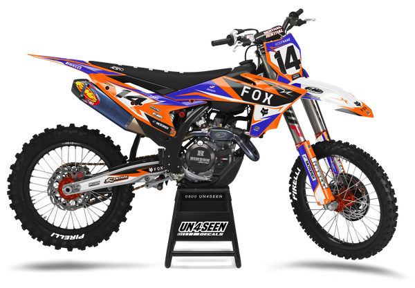 KTM Directional Fusion Blue Graphic Kit - SX SXF XC XCF EXC EXCF Models | All Years