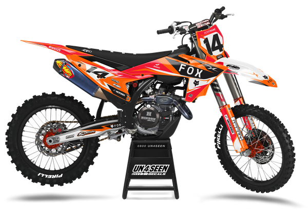 KTM Directional Fusion Red Graphic Kit - SX SXF XC XCF EXC EXCF Models | All Years