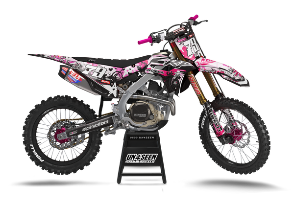 Honda Floral Chroma Pink Graphic Kit - CRF CR XR Models | All Years