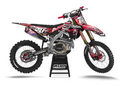Honda Floral Chroma Red Graphic Kit - CRF CR XR Models | All Years