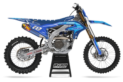 Yamaha Fluid Grid Navy Graphic Kit - YZ YZF WR TTR PW Models | All Years