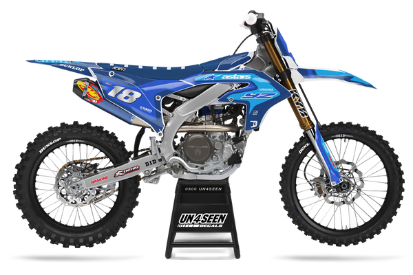 Yamaha Fluid Grid Navy Graphic Kit - YZ YZF WR TTR PW Models | All Years