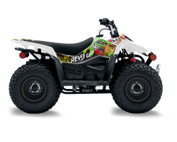 Suzuki LTZ50 ATV Graphics - Revd Up White