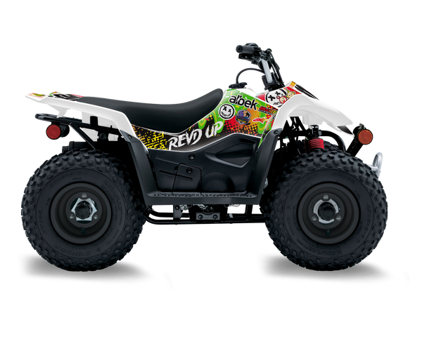 Suzuki LTZ50 ATV Graphics - Revd Up White