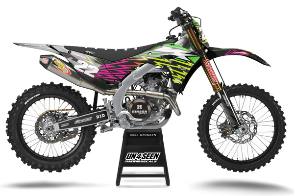 Kawasaki Zag Pink Graphic Kit - KK KXF KDX KLX Models | All Years