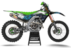 Kawasaki Zag Blue Graphic Kit - KK KXF KDX KLX Models | All Years