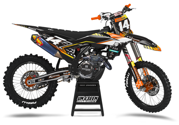 KTM Kaleidoscope Orange Graphic Kit - SX SXF XC XCF EXC EXCF Models | All Years