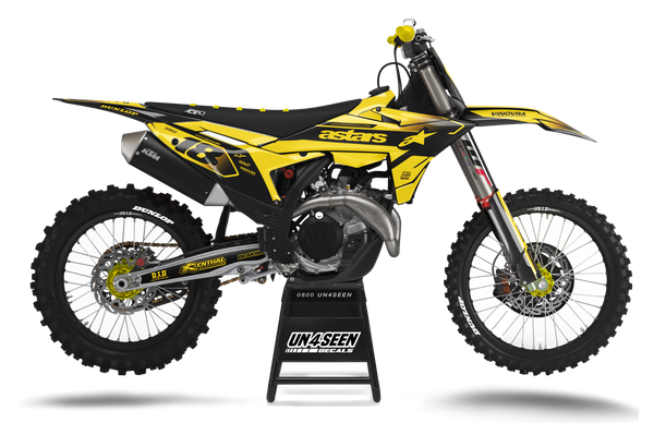 KTM Racer Riway Yellow Graphic Kit - SX SXF XC XCF EXC EXCF Models | All Years
