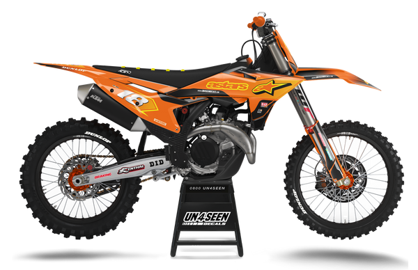 KTM Supertech Orange Yellow Graphic Kit - SX SXF XC XCF EXC EXCF Models | All Years