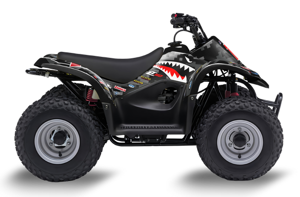 Suzuki LT50A  ATV Graphics - Warhead Black