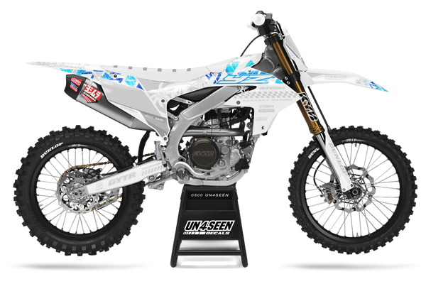 Yamaha Diamonds White Graphic Kit - YZ YZF WR TTR PW Models | All Years