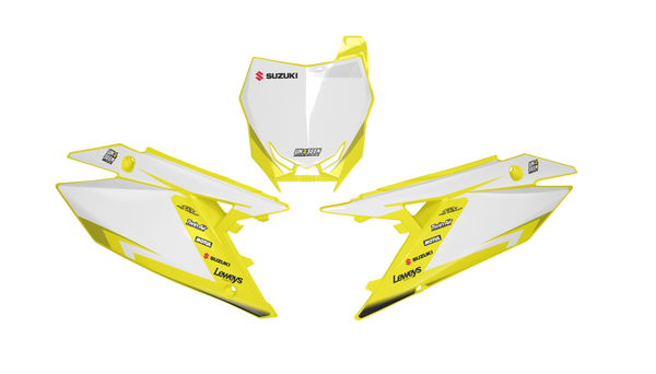 Suzuki Leweys Number Plate Background Decals -RMZ RM RMX DR DRZ JR Models | All Years