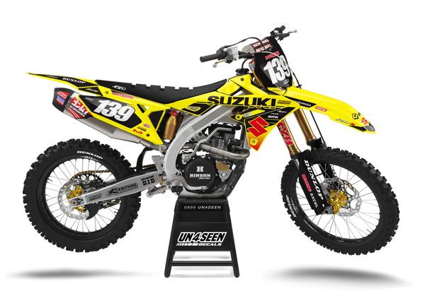 Suzuki Pilka Red Graphic Kit - RMZ RM RMX DR DRZ JR Models | All Years