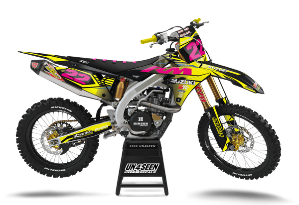 Suzuki Sweat & Pain Graphic Kit - RMZ RM RMX DR DRZ JR Models | All Years