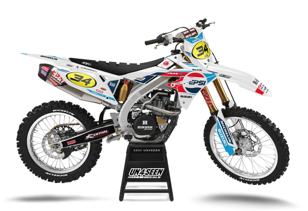 Suzuki Retro Factory Graphic Kit - RMZ RM RMX DR DRZ JR Models | All Years