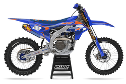 Yamaha Techstar Nomur Orange Blue Graphic Kit - YZ YZF WR TTR PW Models | All Years