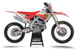 Honda Techstar Nomur Grey Red Graphic Kit - CRF CR XR Models | All Years