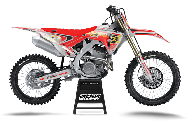 Honda Techstar Nomur Grey Red Graphic Kit - CRF CR XR Models | All Years